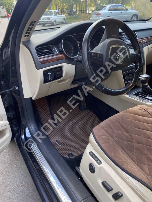 ‼️ ПОДАРУНОК Авто килимки EVA, ЕВА коврики в салон (Ромб Сота Крапля)