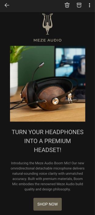 Meze Boom Mic, "вау"звук