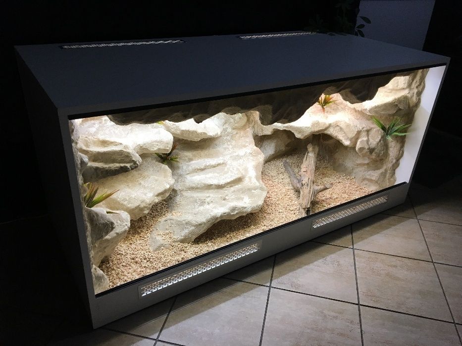 Terrarium 150/70/70 pustynne dla AGAMY, kompleksowe