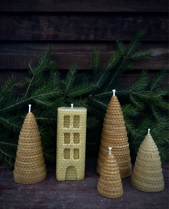 Свічки з натуральної вощини. Подарункові набори.