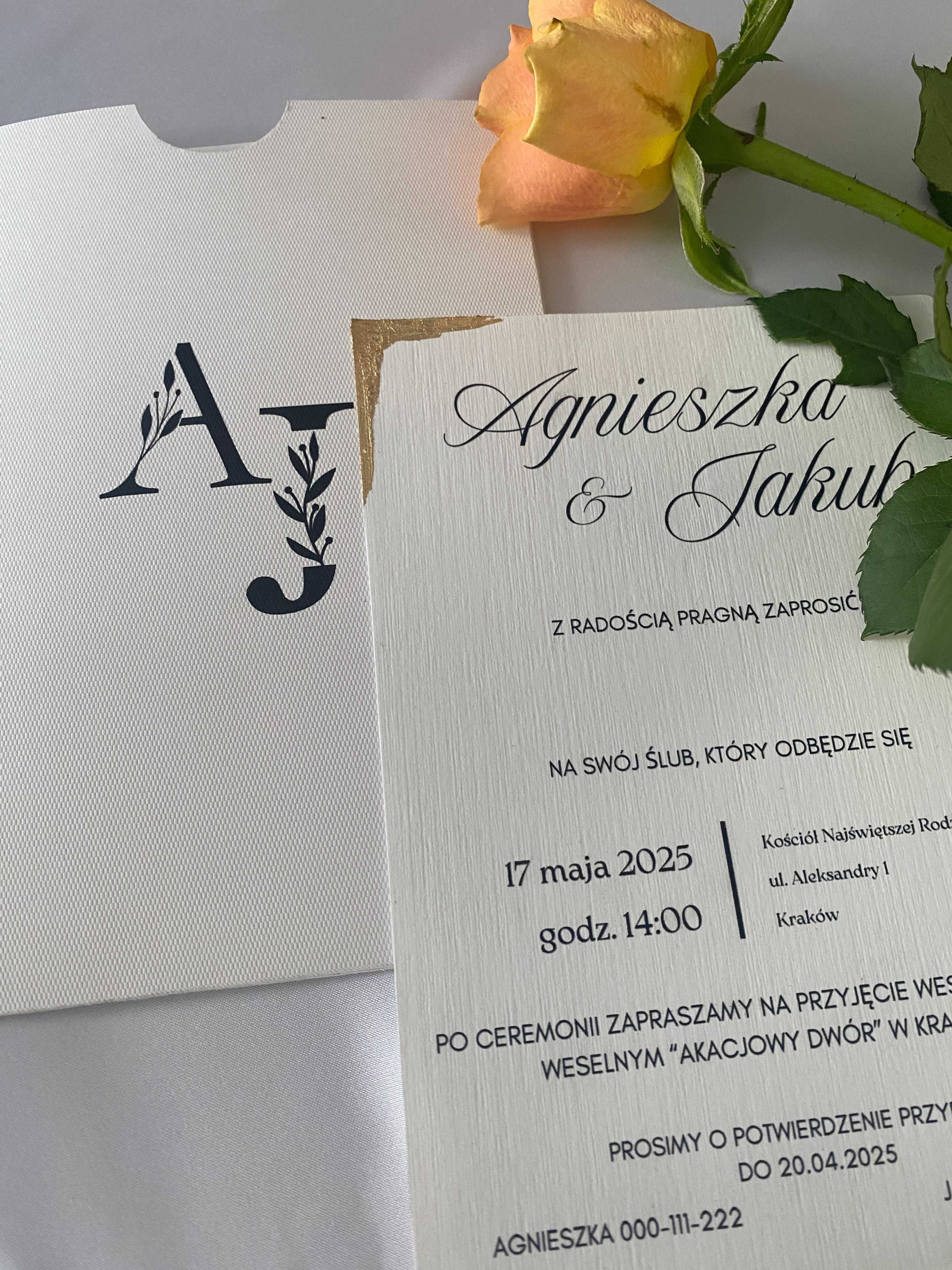 Koperty zaproszenia ślubne personalizowane