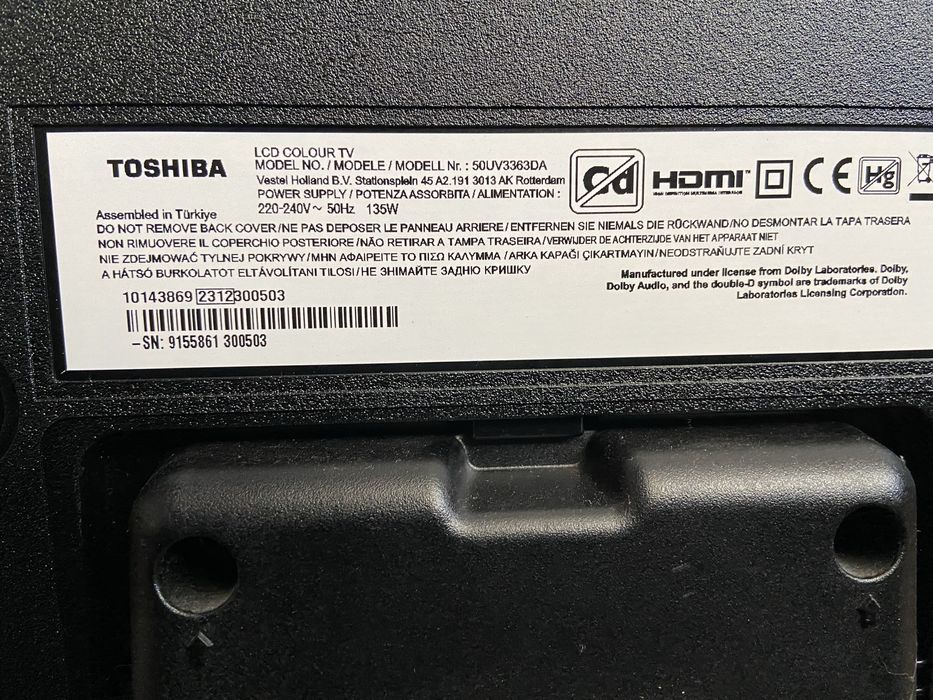 Телевізор Toshiba 50UV3363DA SmartTV/wifi/4K/12.2023 як новий