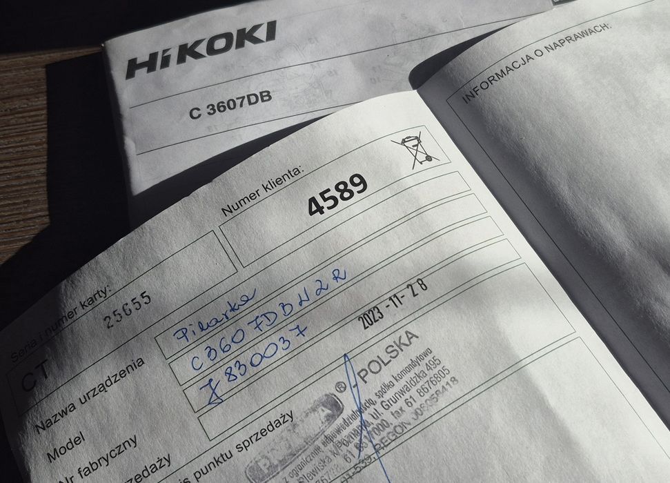 Akumulatorowa pilarka tarczowa MULTI VOLT HIKOKI C3607DB Gwarancja