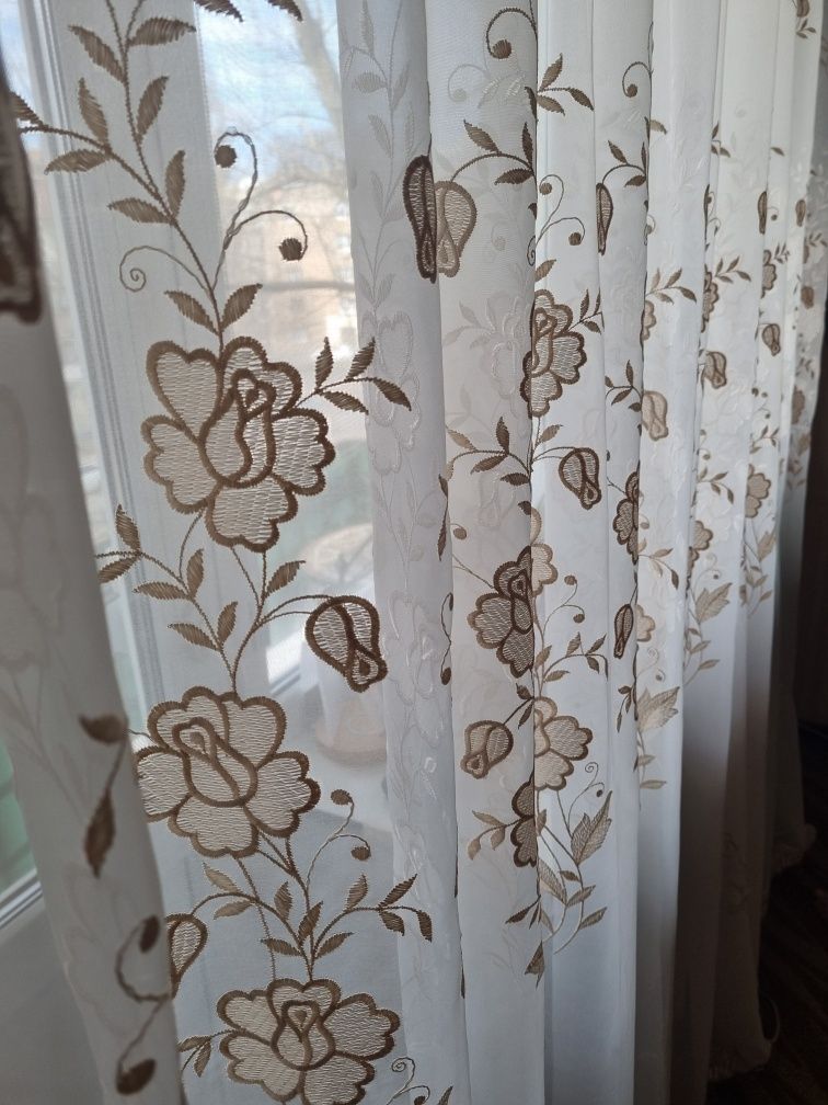 Тюль 4,60*2,30 м штора гардіна на карніз 2 - 3 метра