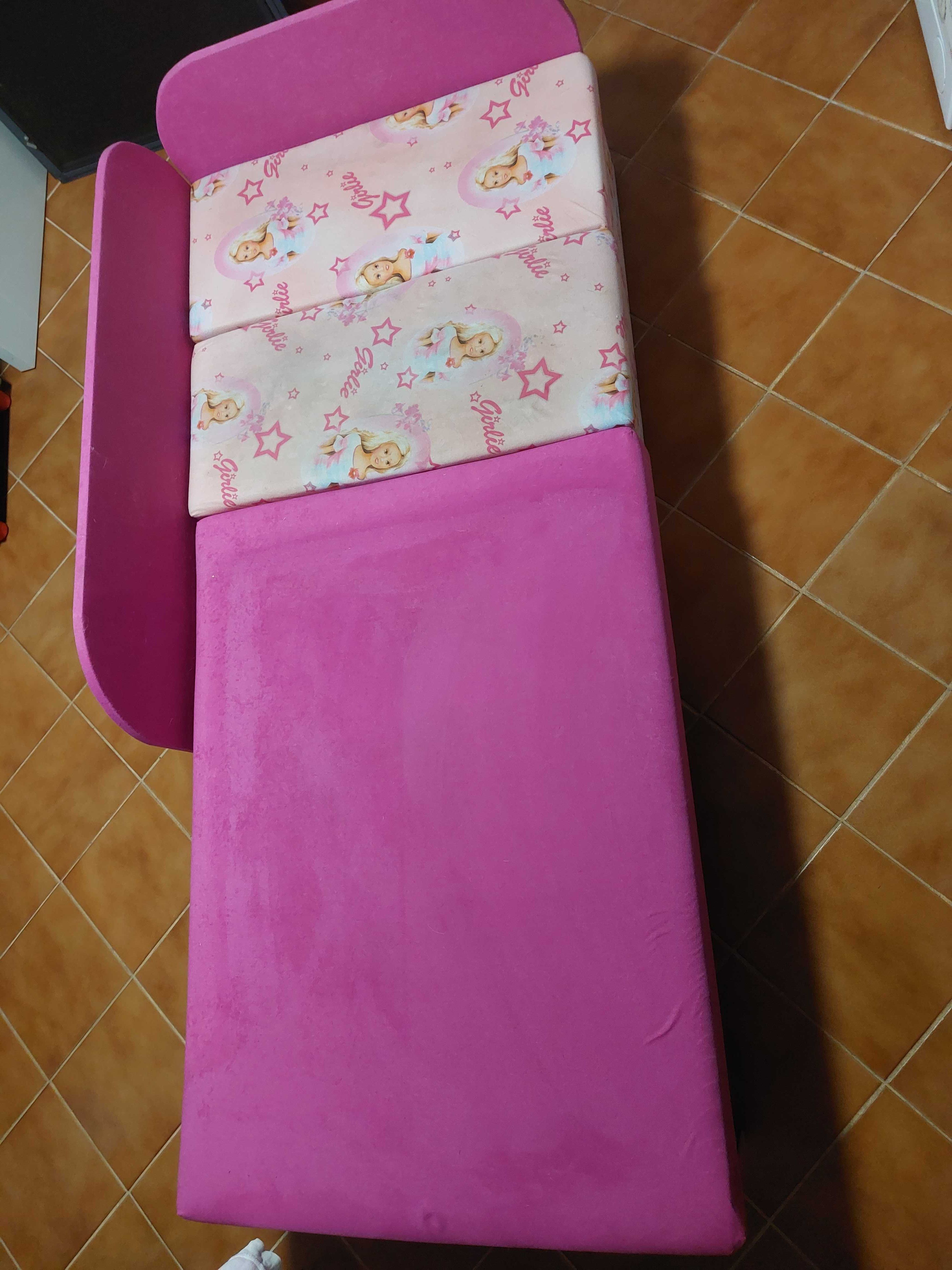 Rozkładane łóżko dziecięce 80x180 cm różowe Princesa