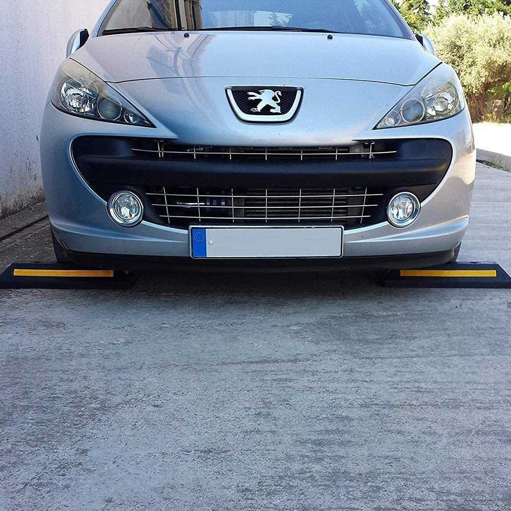 Barreiras para estacionamento, borracha, 2 unid 20,75" x 5,75" x 3,25"