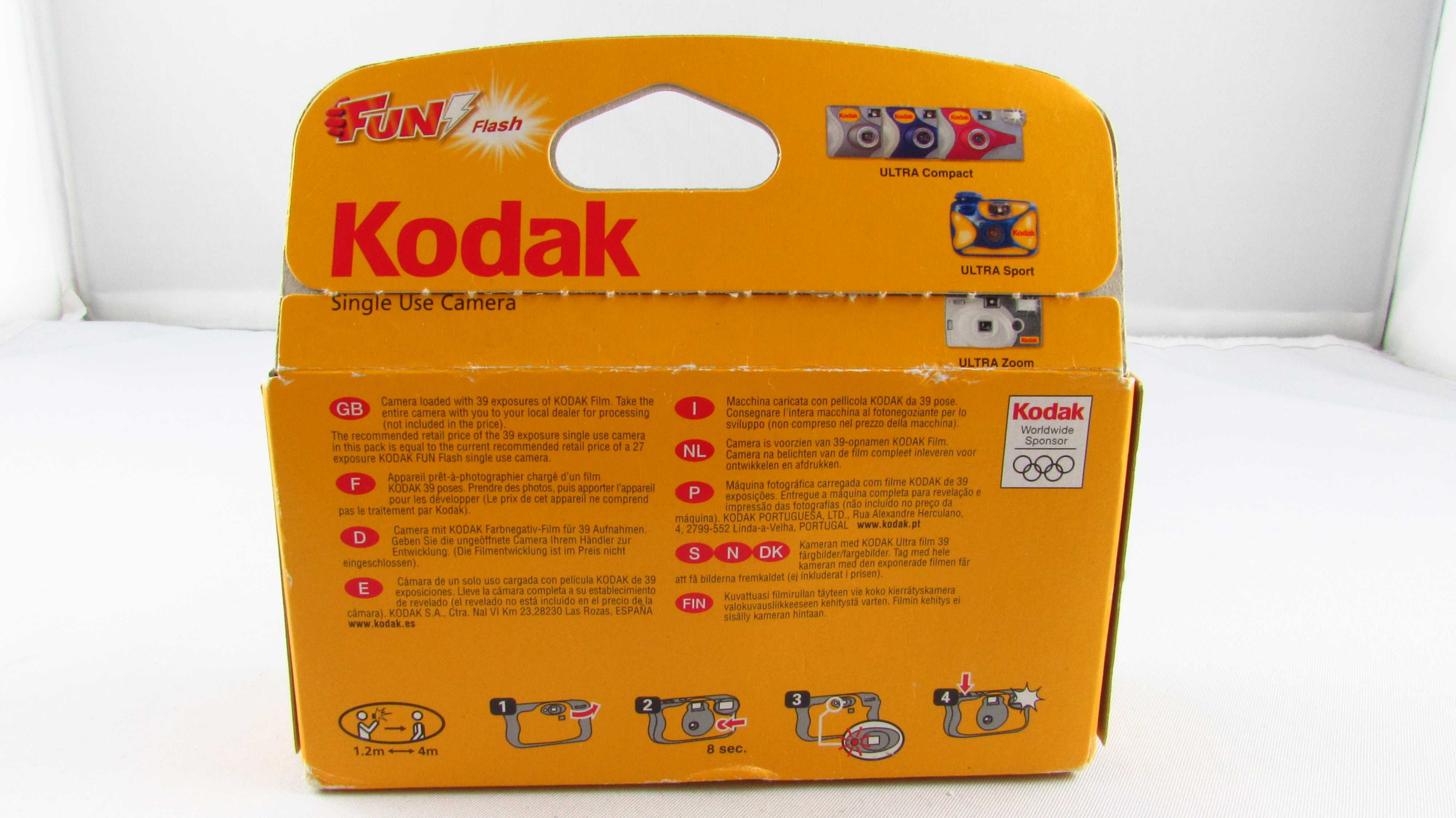 KODAK  - Fun Flash Aparat Analogowy Jednorazowy 27 + 12 zdjęć.
