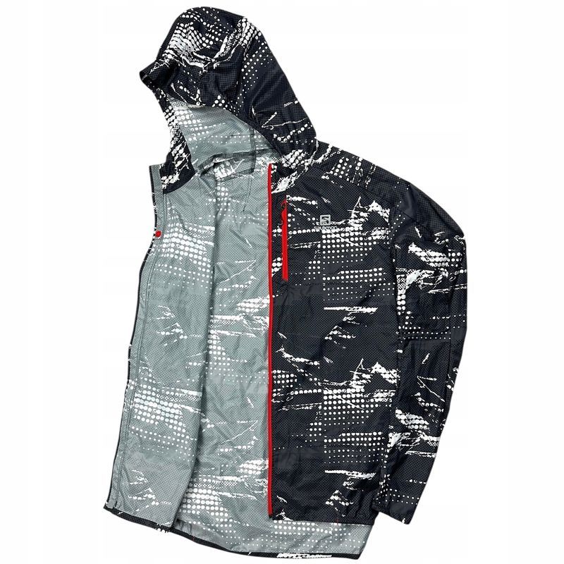 Salomon Fast Wing Graphic Cienka Kurtka Wiatrówka Męska Logowana r. XL