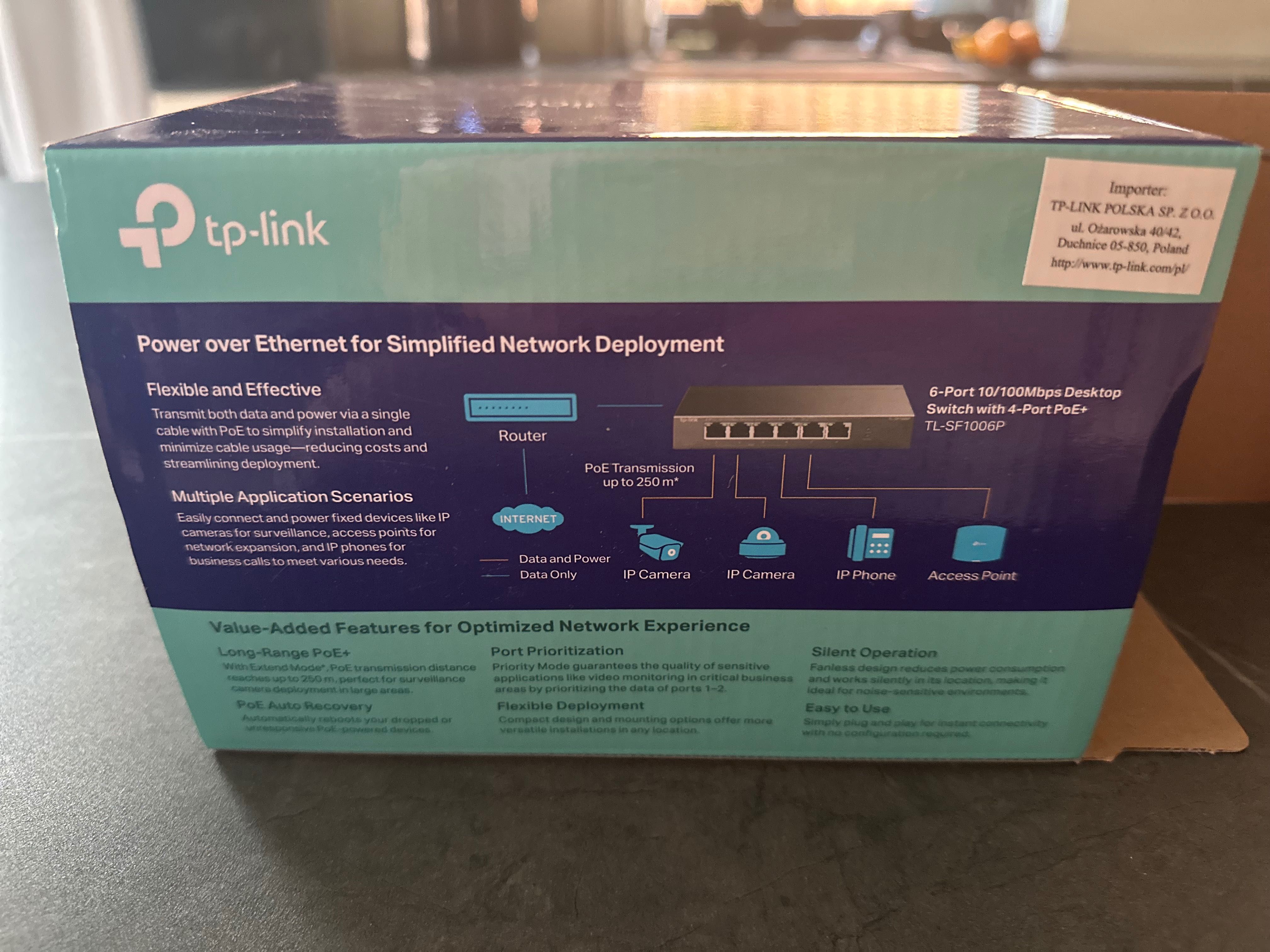 Switch TP‑Link TL‑SF1006P z gwarancją