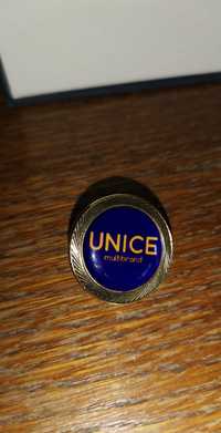 Значок брошка Unice multibrand або в подарок синя із золотим