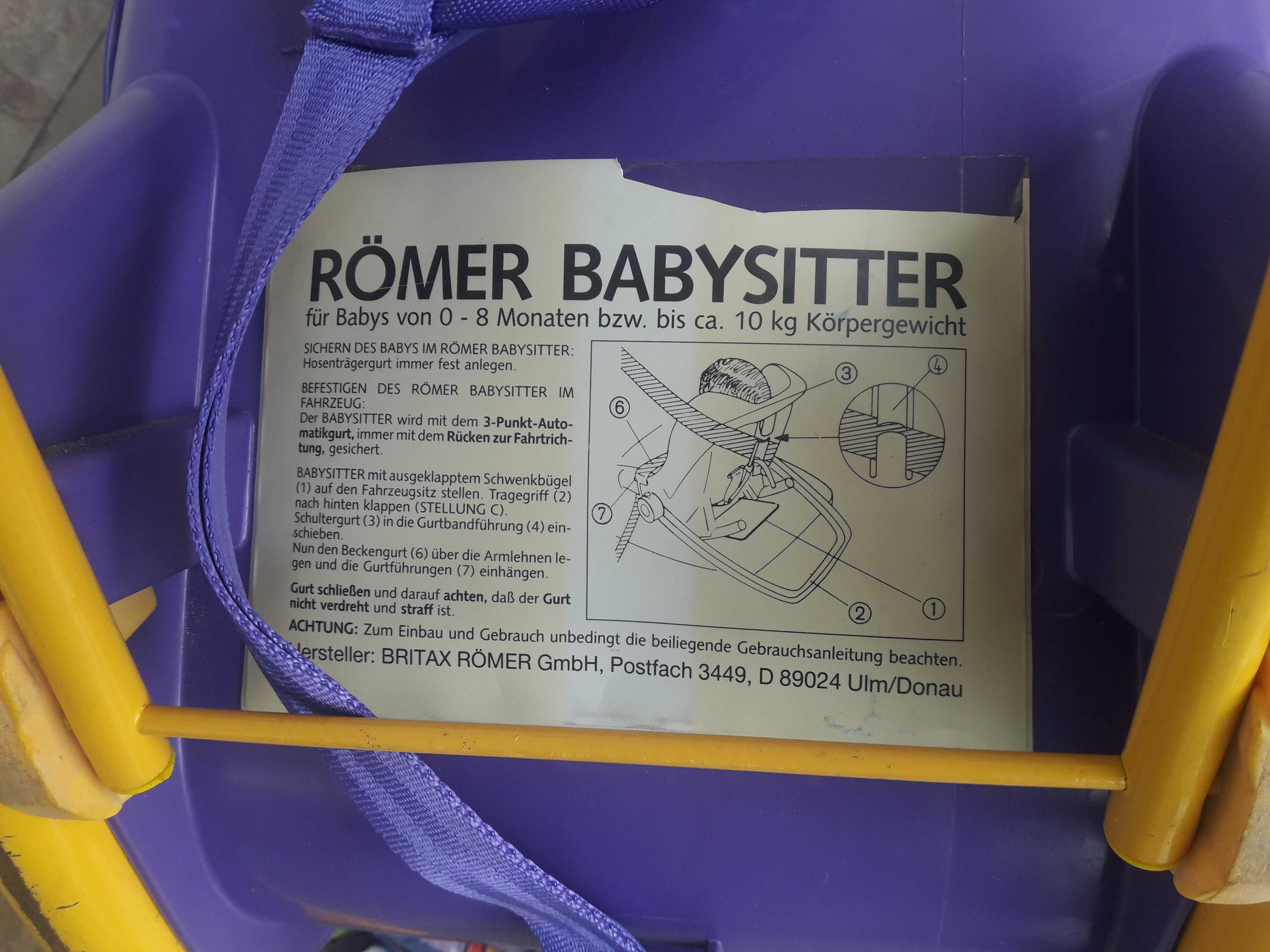 Nosidełko Britax  Romer ,  fotelik samochodowy  0-8 miesięcy  max 10kg