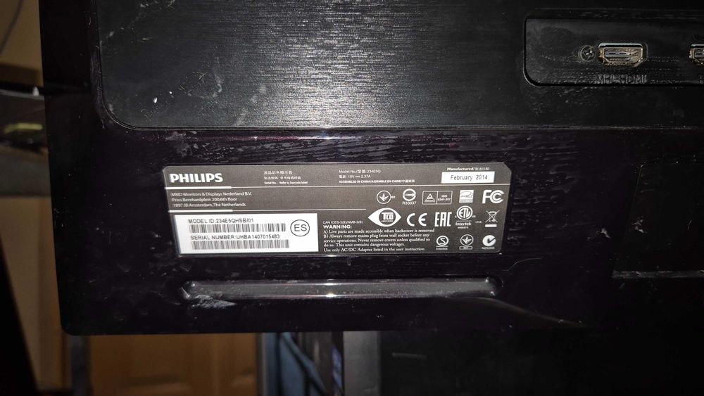 Монитор 23" Philips 234E5QHSB 1920x1080