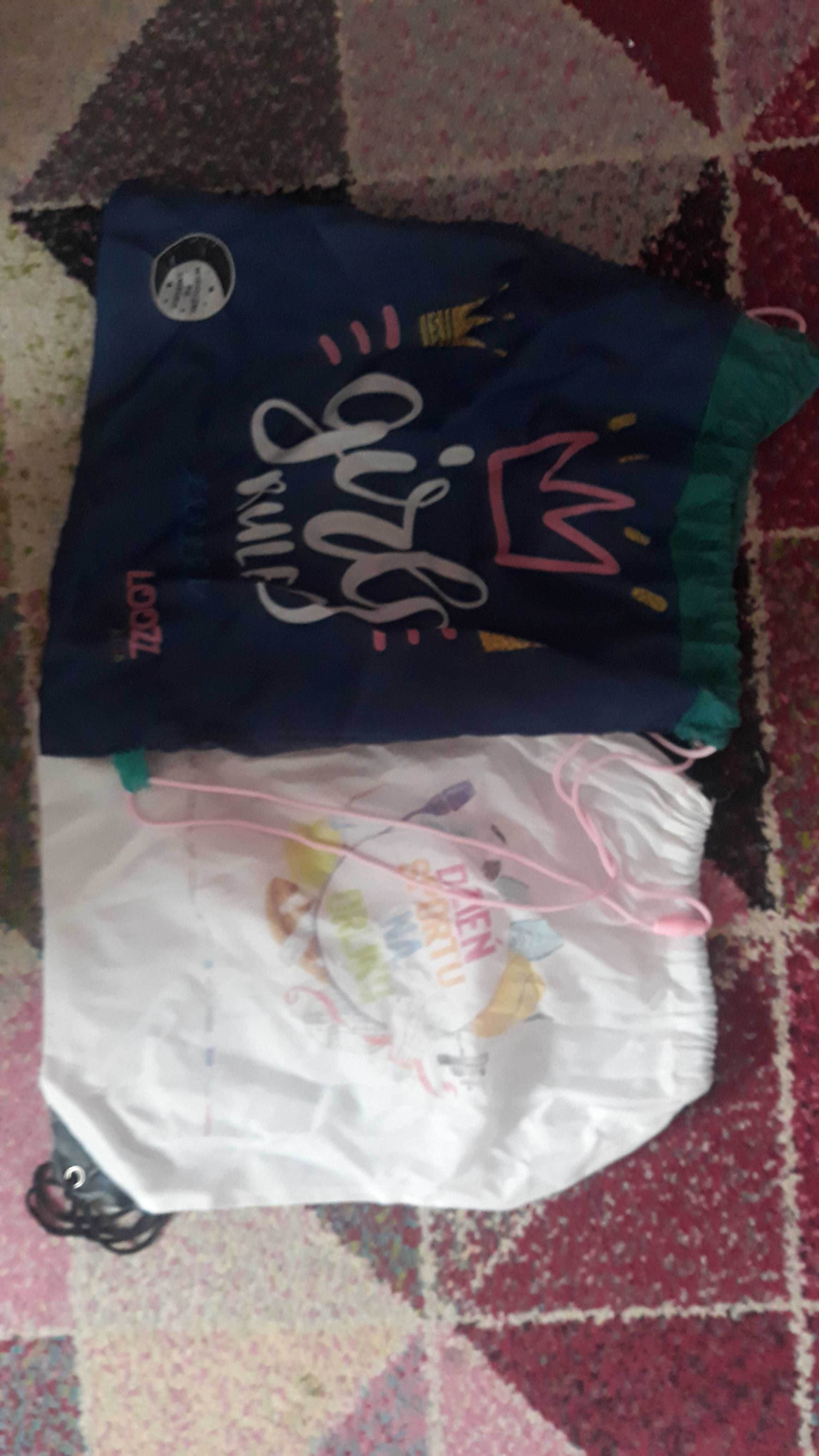 2 worki z nadrukiem