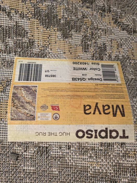 Dywan szaro-biało-złoty 140x200