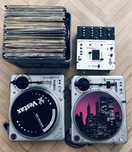 DJ zestaw 2xVestax+2xortofon+Mikser+ponad100vinyli+wzmacniacz+głośniki