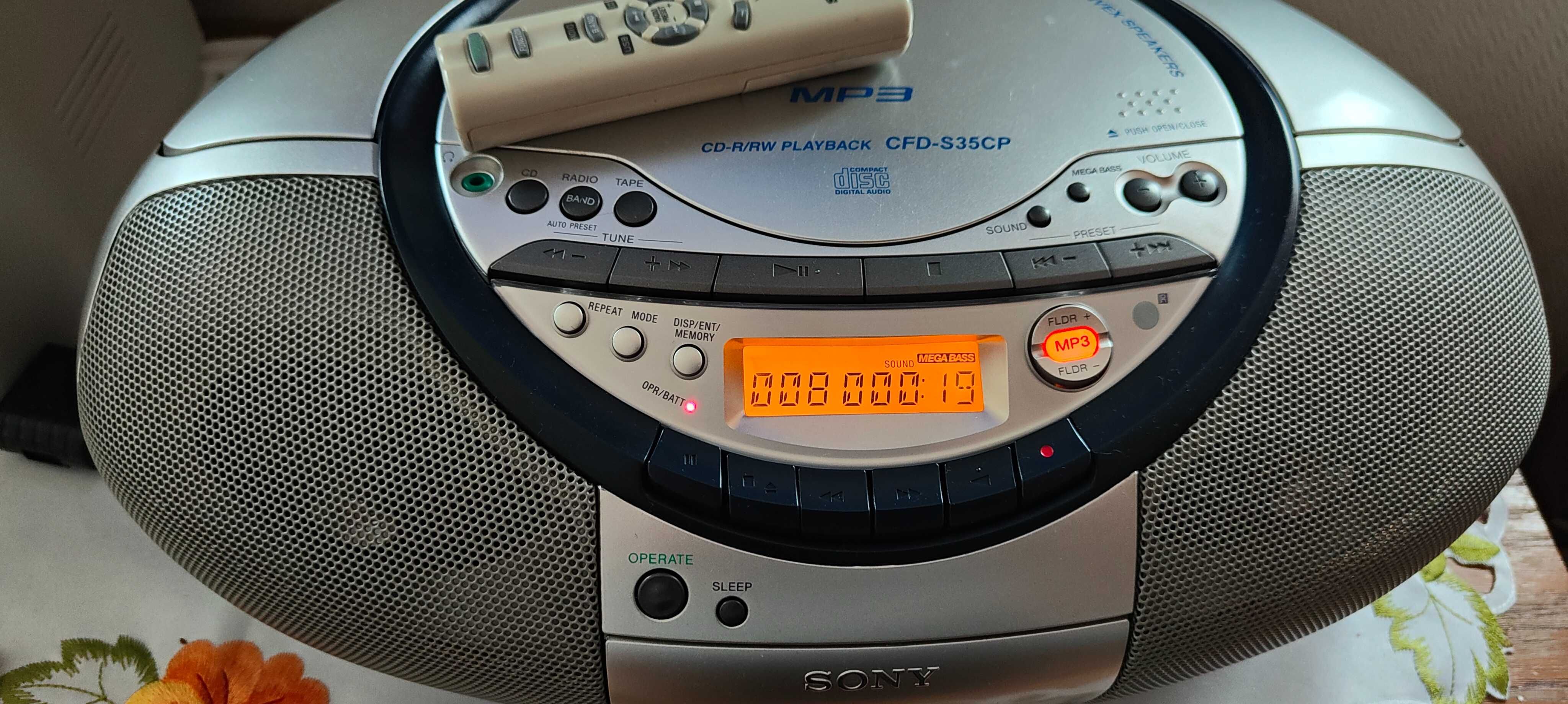 Radio Odtwarzacz z CD, Magnetofon Pilot Sony
