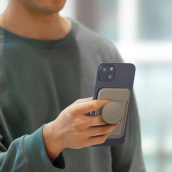 Portfel magnetyczny UNIQ Flixa MagSafe z podpórką - żółty