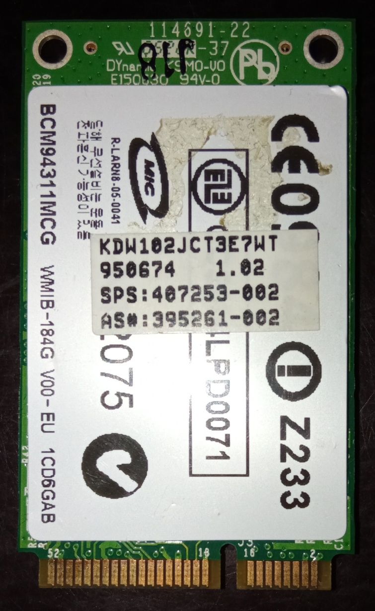 Karta sieciowa wi-fi do laptopa Broadcom