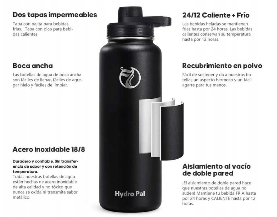 BIDON HydroPal 750ml Butelka ze stali nierdzewnej izolowana  szczelna