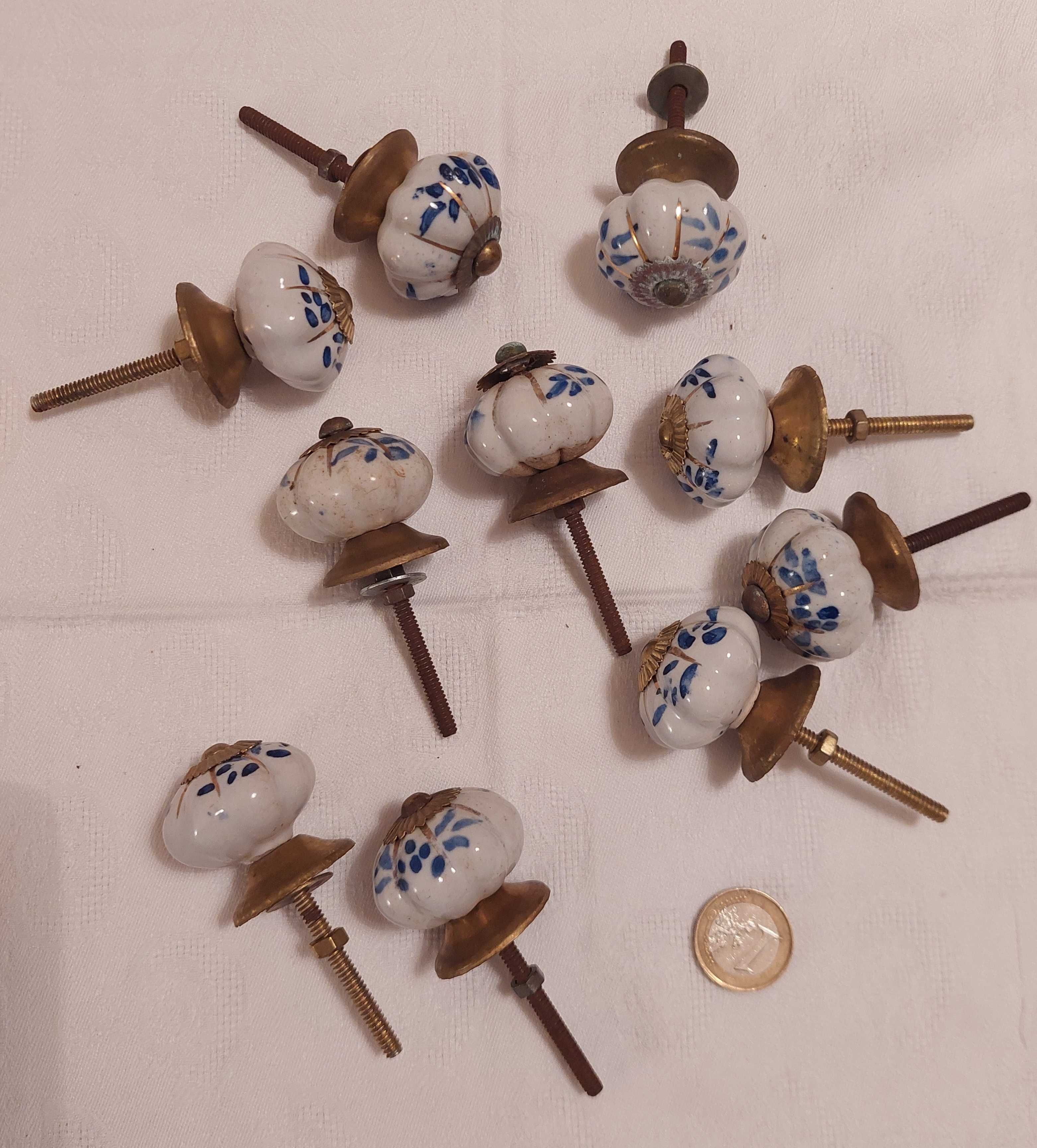 Puxadores de armário/gaveta/ cómoda em cerâmica pintada