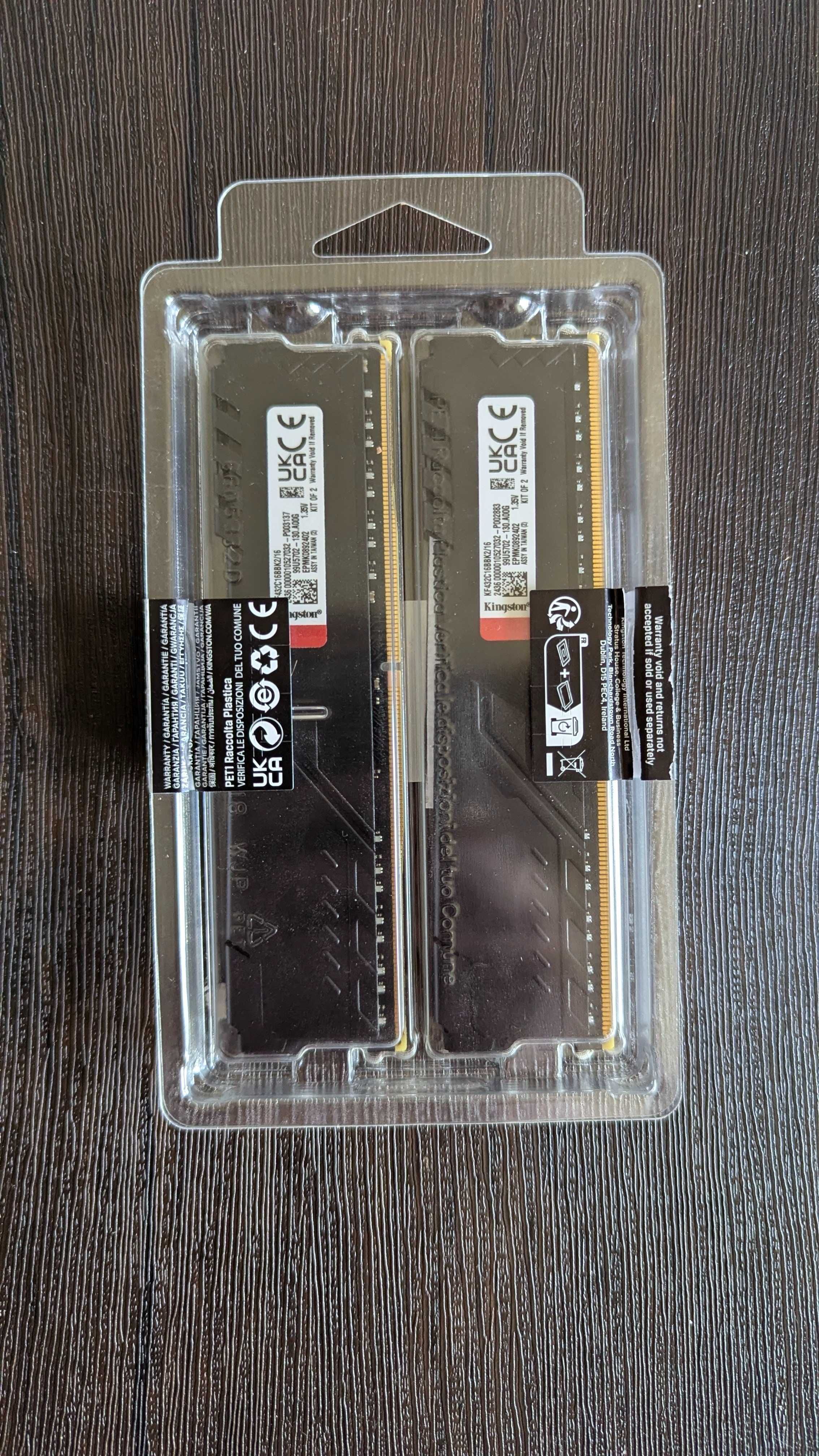 Оперативна пам'ять DDR4 16GB (2x8GB) 3200 MHz Kingston Fury Beast