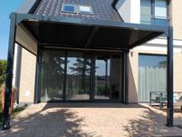Pergola aluminiowa lamelowa bioklimatyczna altana ogrodowa 4x4 400x400