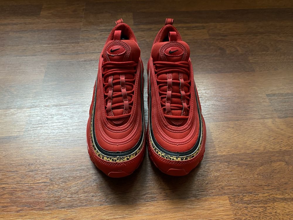 Nike Air Max 97 "Leopard Print" Red Black BV6113-600 Women's кроссовки
