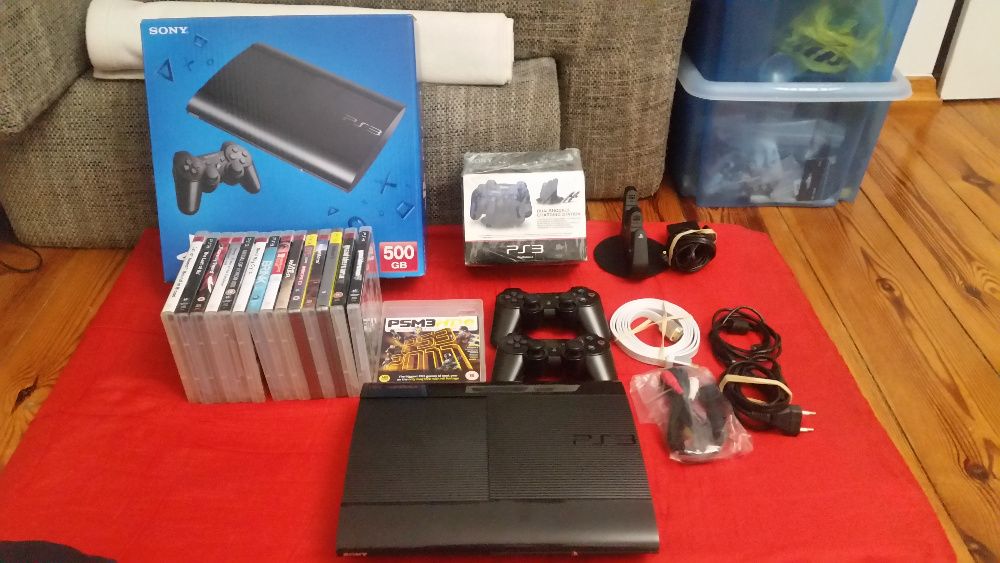 playstation 3 slim 500gb plus gry Czytaj opis.