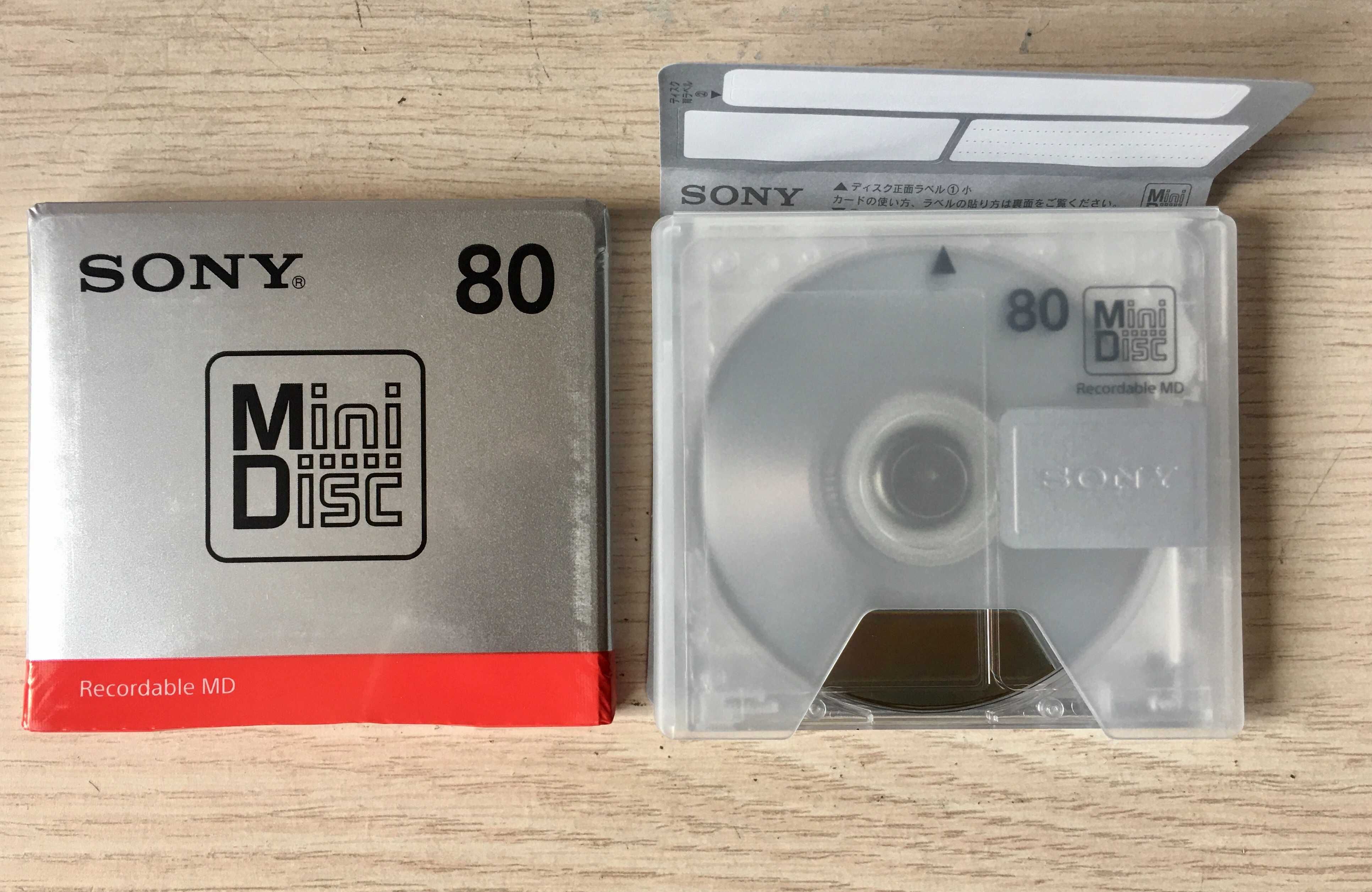 MD Minidisc Sony 80 (2 sztuki NOWE) mini disc nośnik