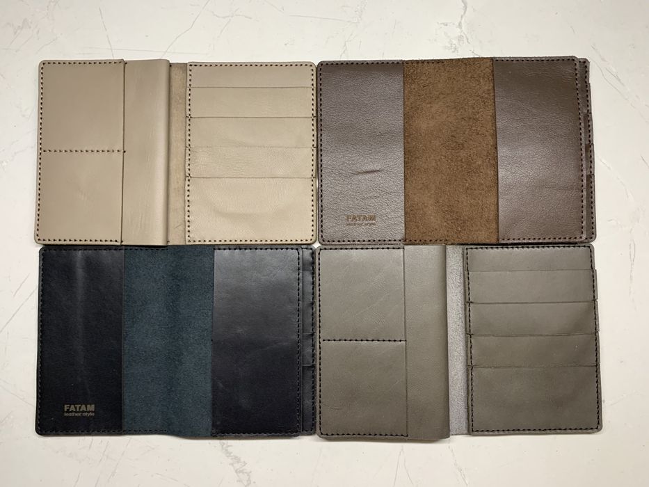 Обкладинка шкіряна візитниця, кожаная обложка для паспорта + визитница