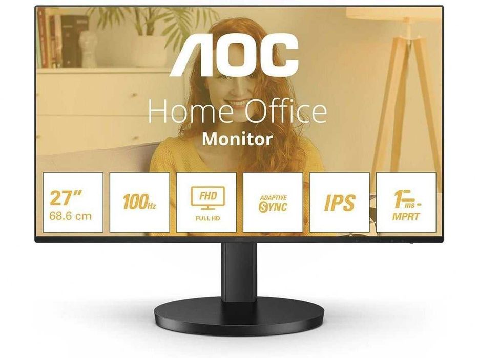 Monitor AOC 27B3HA2 – 27" FHD, 100Hz, 1ms – Como Novo