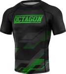 Nowy rashguard Octagon Premium Racer Green z krótkim rękawem L i XL
