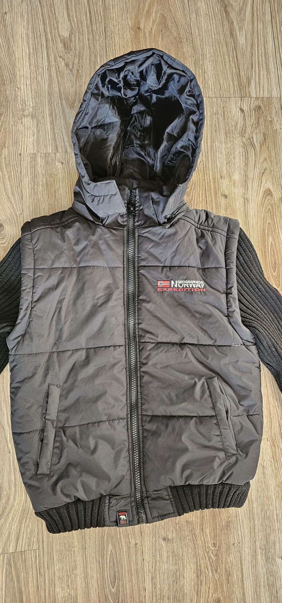 GEOGRAPHICAL NORWAY kurtka,  bezrękawnik dziecięcy rozmiar 152 wymiary