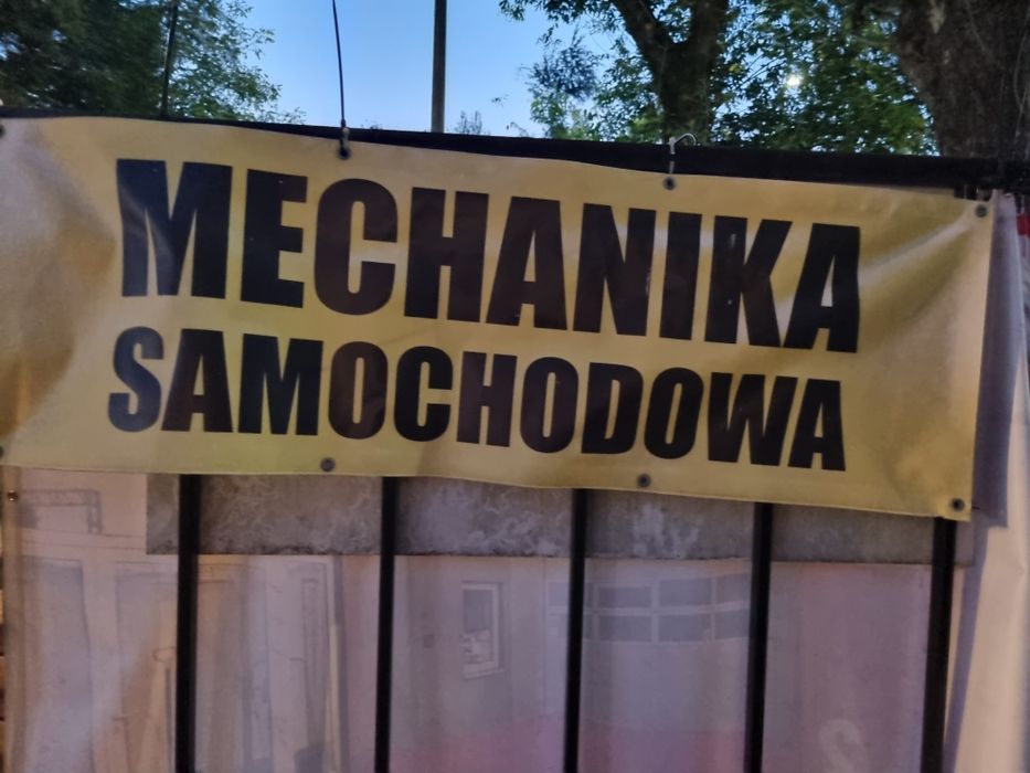 Baner Reklama Duży i Mały Mechanika Samochodowa Strzałka Kierunek 4mdł