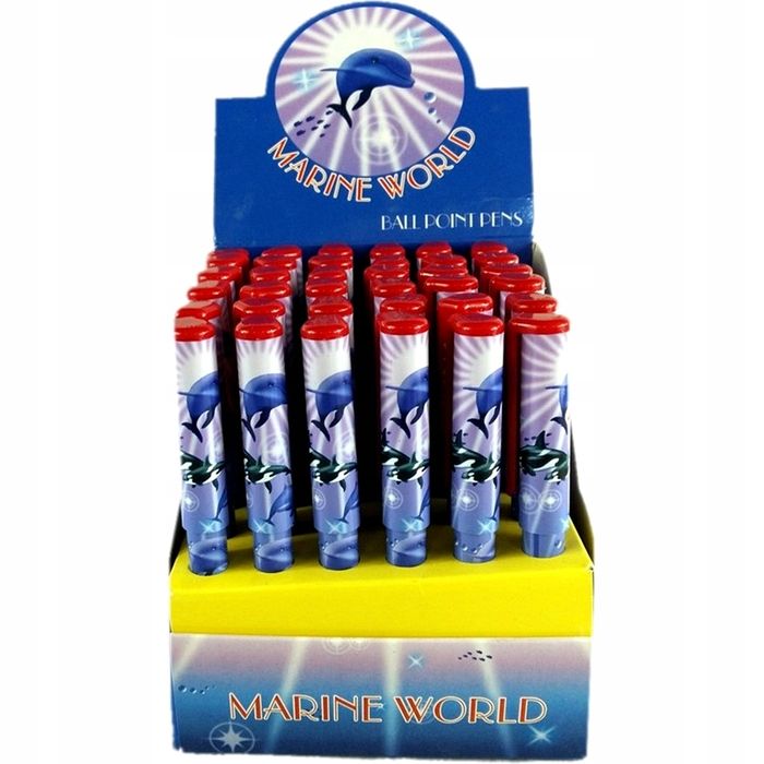 Długopis z aplikacją morską, 36 szt.. z wyschniętym wkładem.