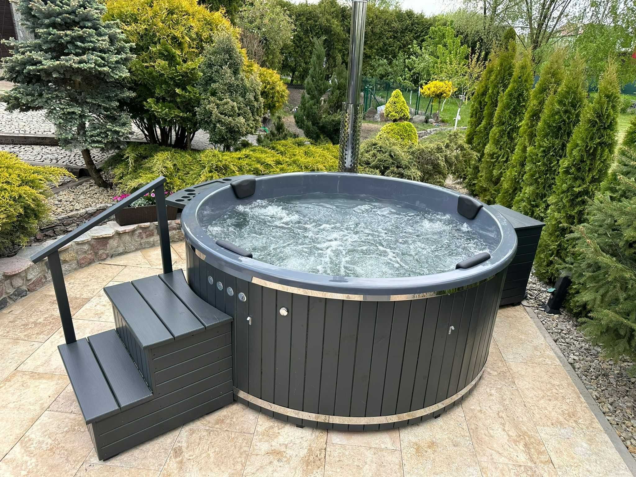 Sauna Ogrodowa 300 cm Spa Balia Jacuzzi Spa Basen Led