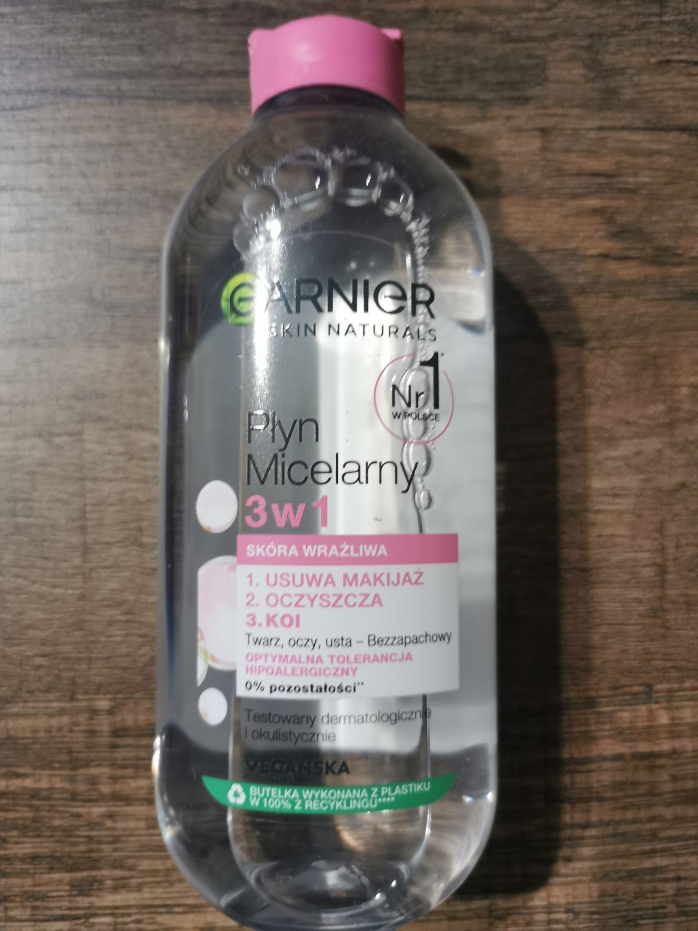 nowy płyn micelarny 3w1 garnier 400 ml