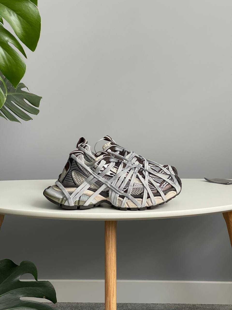 Кросівки Balenciaga 3XL Extreme Lace Sneakers Chocolate Grey premium