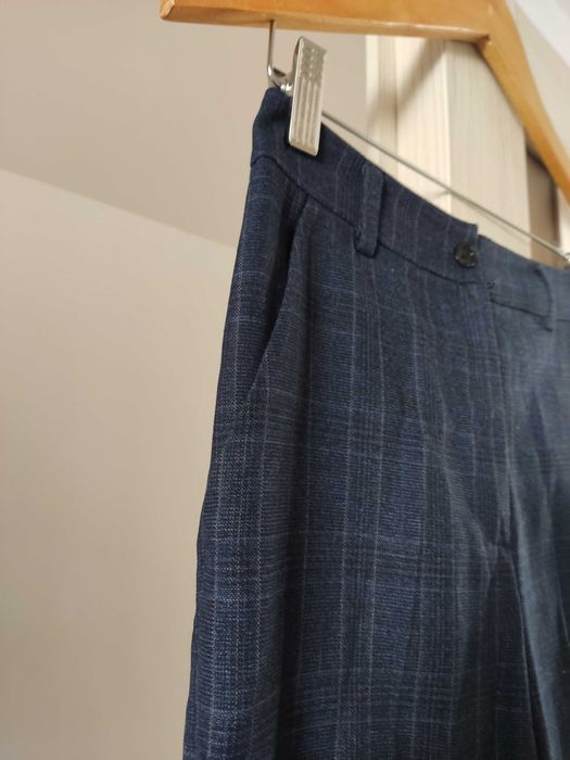 Класичні жіночі штани, брюки, прямі брюки, сині штани, класика, XS, S