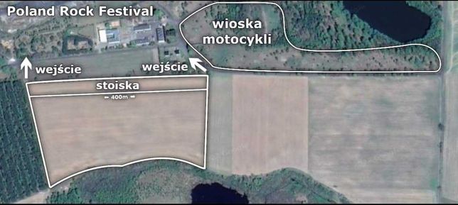 Poland Rock Festiwal Wynajem gruntu 2022 4-6 sierpień