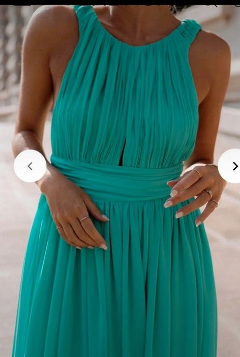 Vestido comprido azul