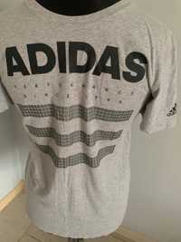 Adidas szara extra sportowa, bawełniana koszulka,męska T- Shirt r. S/M