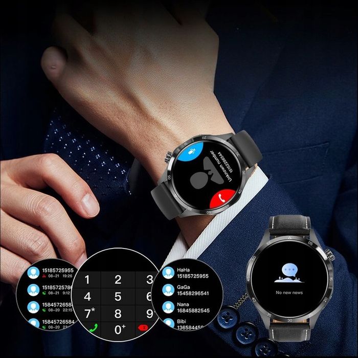 Smartwatch Gt5 Pro Amoled 46 Mm Czarna Koperta 2 Paski W Zestawie