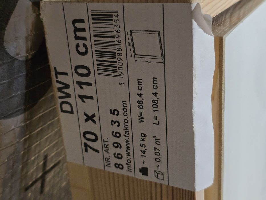 Drzwi kolankowe Fakro DWT 70x110cm