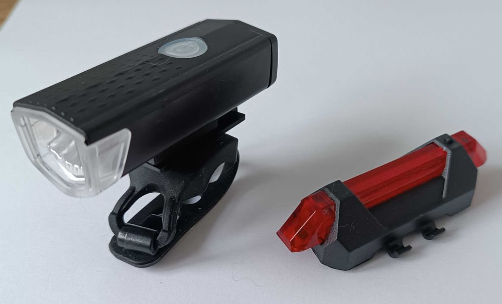 zestaw lampek rowerowych lampki rower przód tył ładowane USB