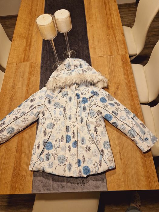 Komplet narciarski kurtka + spodnie dla dziewczynki rozmiar 116/122