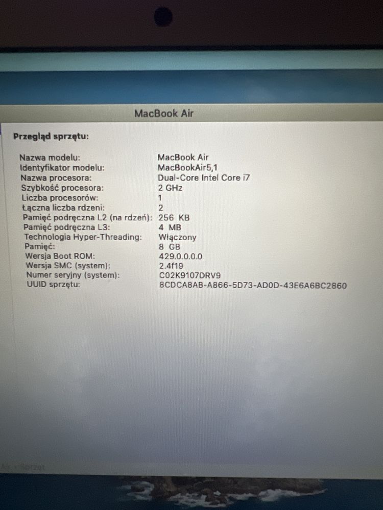 Laptop Apple MacBook 1465 do pracy, dla dziecka, nastolatka