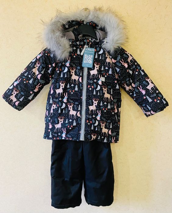 Зимова куртка-парка та напівкомбінезон Чарівний ліс, розмір 104-110 см