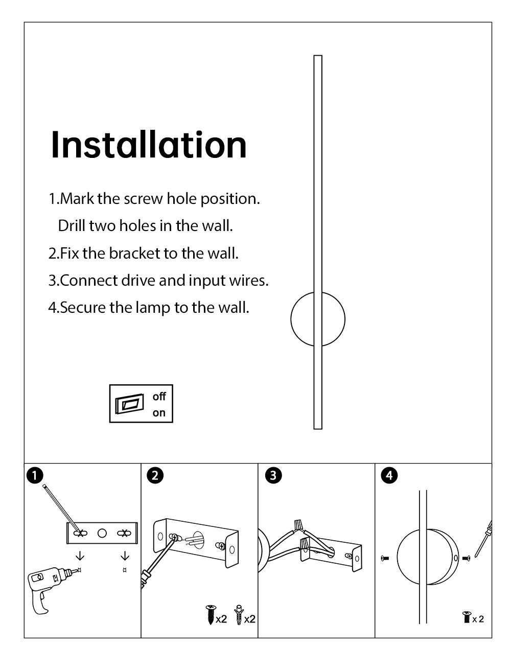 Сучасний світлодіодний настінний світильник, LED бра, 10W, 220v, 550мм