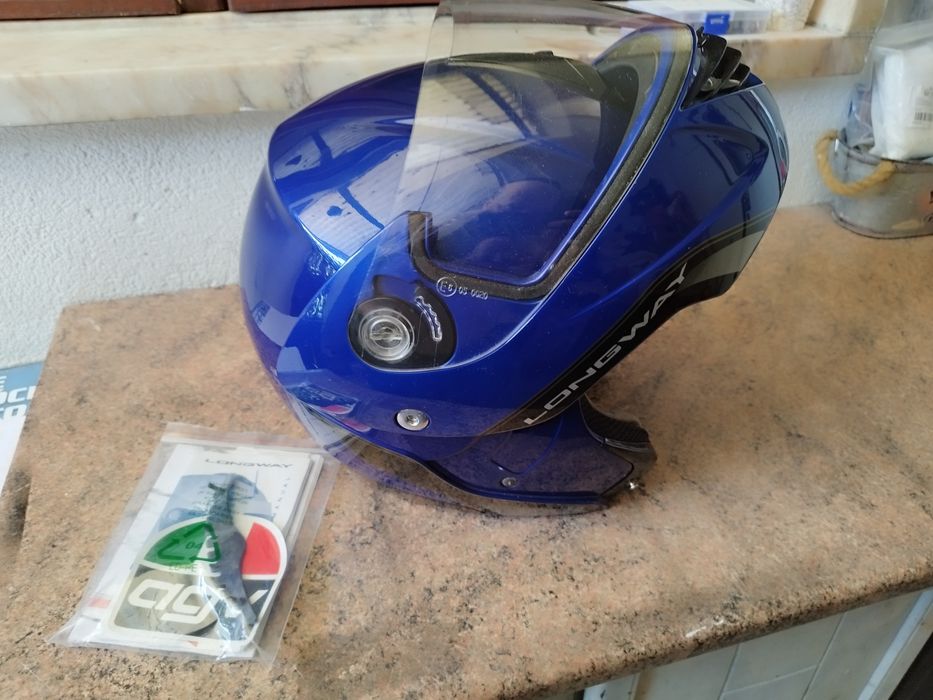 Capacete AGV Azul Metalizado